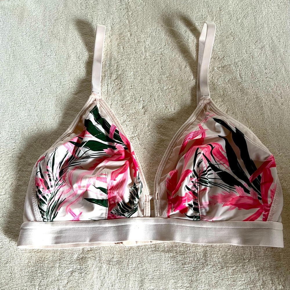 Lively Tropical Print Bralette Size L